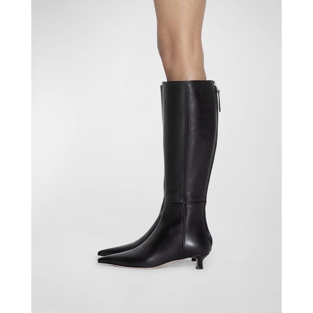 New Aeyde Zazie Leather Tall Boot Black Sz 38